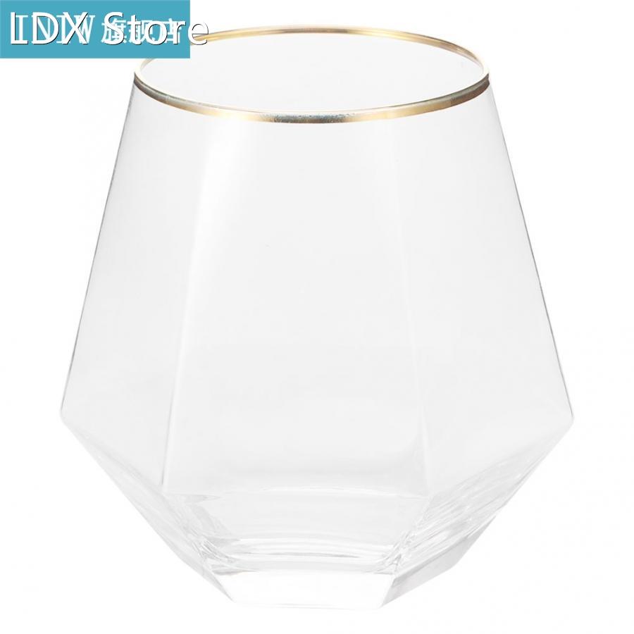 260ml Unique Hexagonal Shape Transparent Glass Whisky Cup Wi