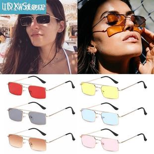 Retro Rectangle Ocean Lens Sunglasses UV400 Vintage Fashion