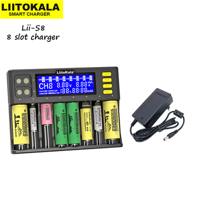 LiitoKala Lii-S8 Battery Charger  Li-ion 3.7V  NiMH 1.2V Li-