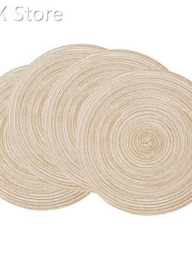 Round Braided Placemats Washable Kitchen Table Placemats 适