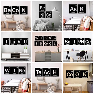 Periodic Table Of Elements Series Wall Stickers Words Quotes