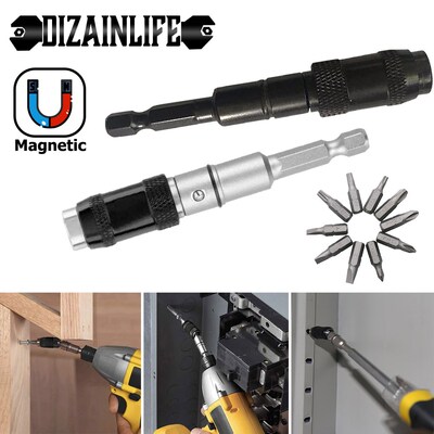 Magnetic Screw Drill Tip Locking Bit Holder with Quick Chang