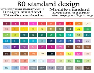 30/40/60/80 Color Alcohol Based Marker Drawing Pen Set Manga