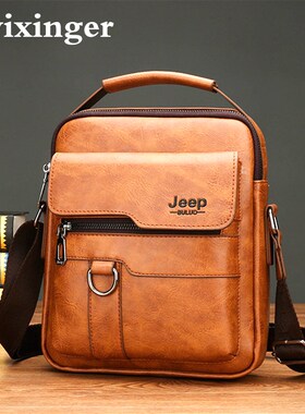 Small Briefcase Men's Messenger Bag Men Leather Shoulder Ba