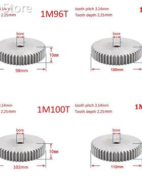 1Pcs 1Modulus 96-150 Teeth Spur Gear Metal Gear 45# Steel Th