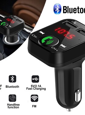 Bluetooth Wireless Car kit Handfree LCD FM Transmitter Dual