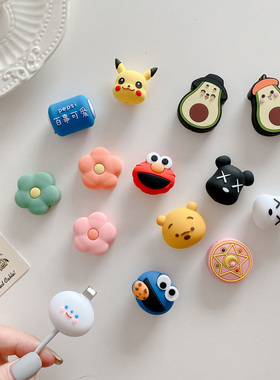 Cartoon Animal Cable Protector For iPhone Huawei USB Chargin