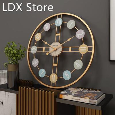 Large Metal Wall Clock Vintage Wall Watch Mute Digital Clock