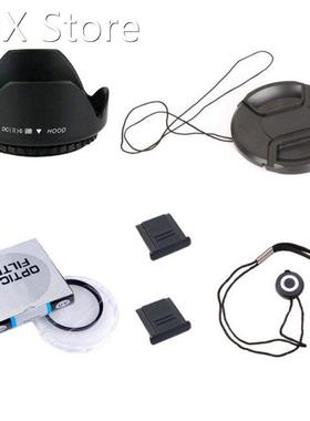 6 in1 49 52 55 58 62 67 72 77 82mm lens UV filter + center