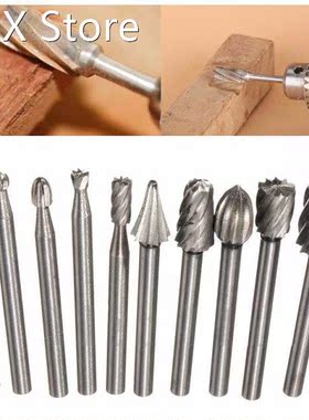 10PCS/Set HSS Routing Router Drill Bits Set For Dremel Carbi