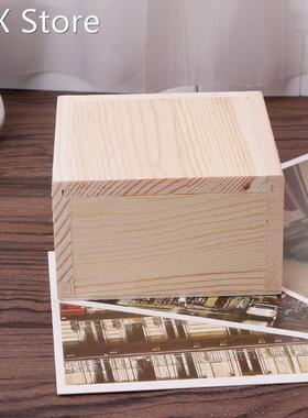 Handmade Jewelry Storage Box Wood Plain Candy Case Ring Orga