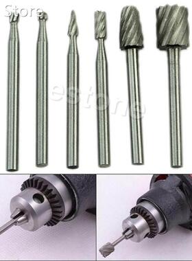6pcs HSS Routing Router Grinding Drill Bits Burr 适用于 Rota