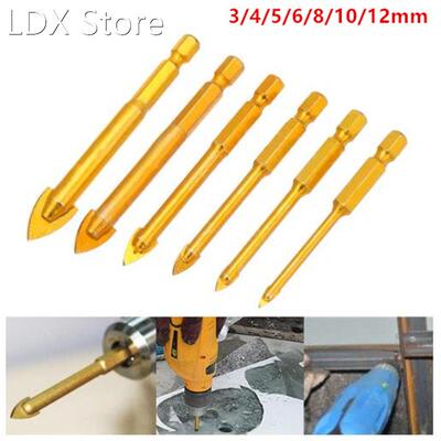 1/4 Inch Hex Shank Titanium Coating Ceramic Tile Glass Drill