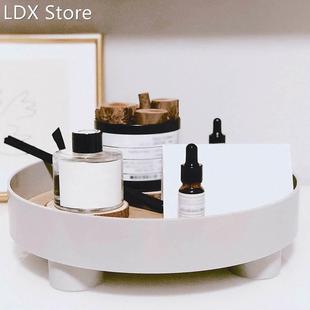 Fruit Tray Wooden Round Storage Tray Desktop Decorative Tray