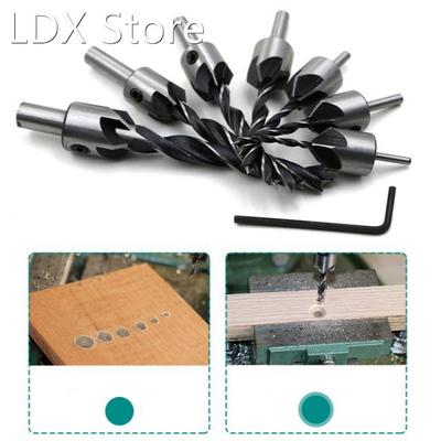 7Pcs/4Pcs Hss 5 Flute Countersink Drill Bit Set 3mm 4mm 5mm