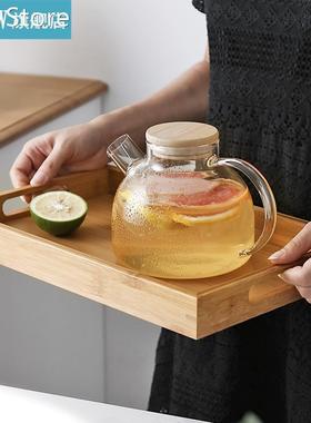 Wooden Bamboo Serving Tray Tea Breakfast Cup Saucer Trays Fr