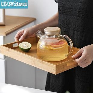 Wooden Bamboo Serving Tray Tea Breakfast Cup Saucer Trays Fr