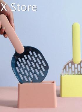 Cats Poop Scoop with Storage Box Cleaning Shovel Kitten Litt