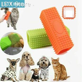 Silicone Pet Hair Removal Brush Cat Grooming Tool Cleaner Br