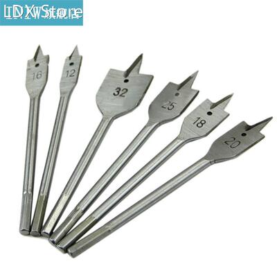 6pcs/lot Wood Flat Drill Sets 10 12 16 18 20 25mm Paddle Fla