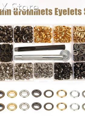 100 200 400pcs Sets 1/4 Inch Grommet Kit Grommets Metal Eyel