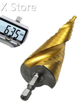 4-32mm HSS Spiral Grooved Center Ladder Drill Bit Titanium C