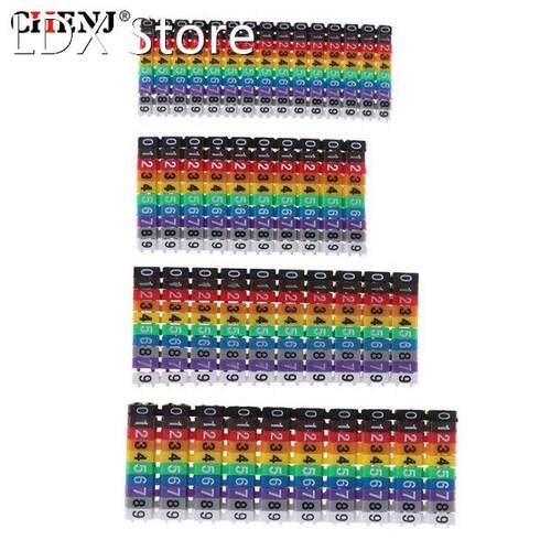 100pcs/150pcs 0-9 Arabic Numerals Cable Markers Colourful M