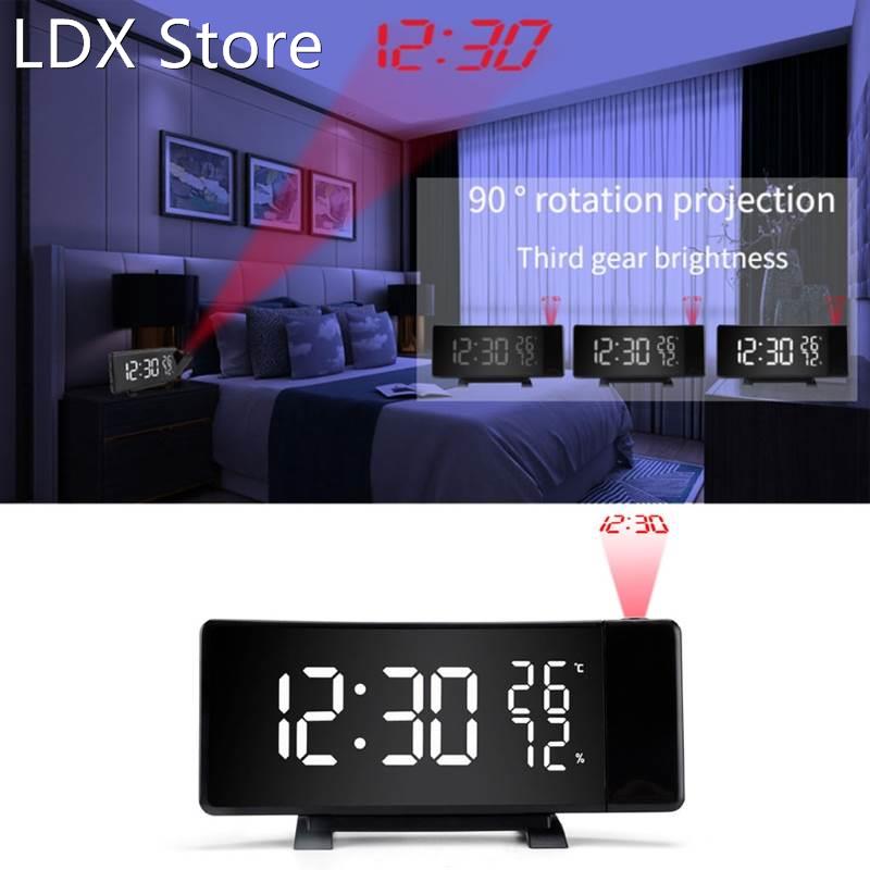 Projection Alarm Clock Bedrooms with Weather Station Indoor