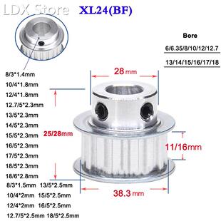 1Pcs XL24 Timing Belt Pulley Keyway Synchronous Wheel Width