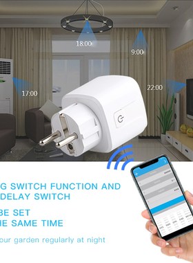 3Pcs EU Smart WiFi Plug Adaptor 16A Wireless Socket Outlet
