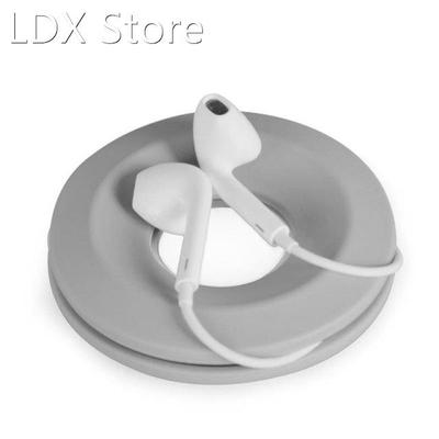 Portable Donut Shaped Silicone Earbud Cable Organizer USB Ca