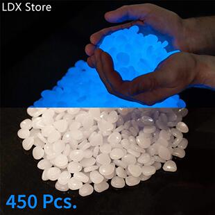 450PC Garden Decor Luminous Stones Glow In Dark Decorative P