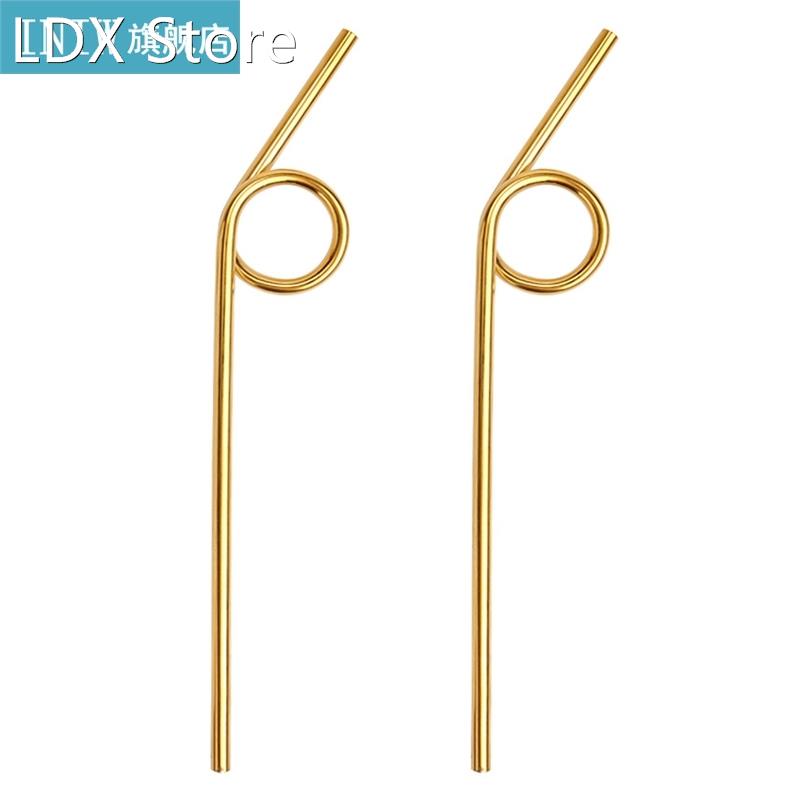 1Pc Creative Metal Straw Reusable Drinking Straws Eco Frien