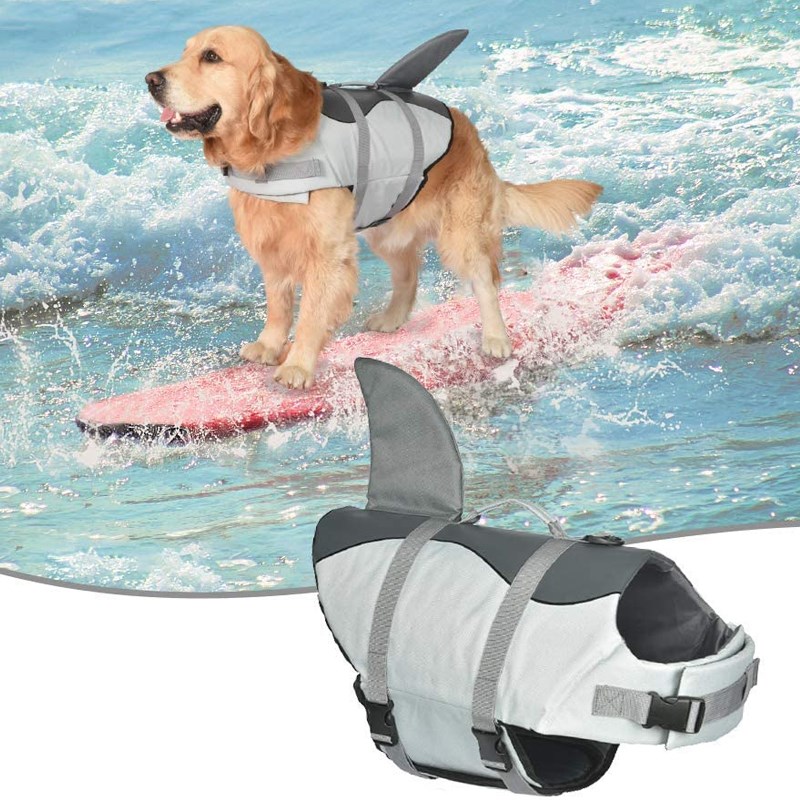 Dog Life Jacket Lifesaver Vest Shark Mermaid Swimsuit Safety