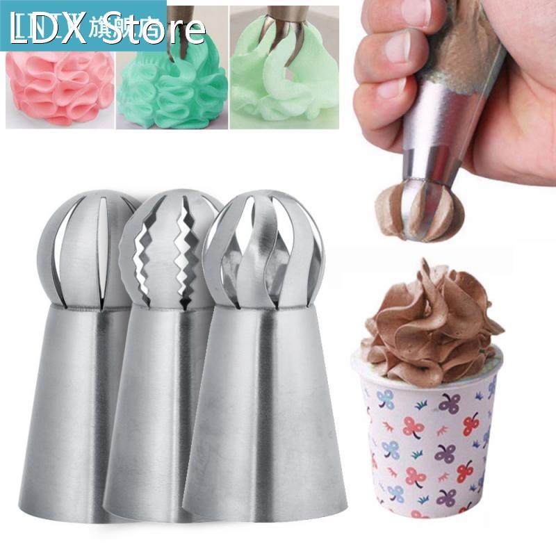 spherical cream decorating mouth butter cake spatula three-p