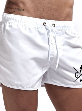 Men's Short Swimming Trunks Summer Swimming Shorts Men's Fa