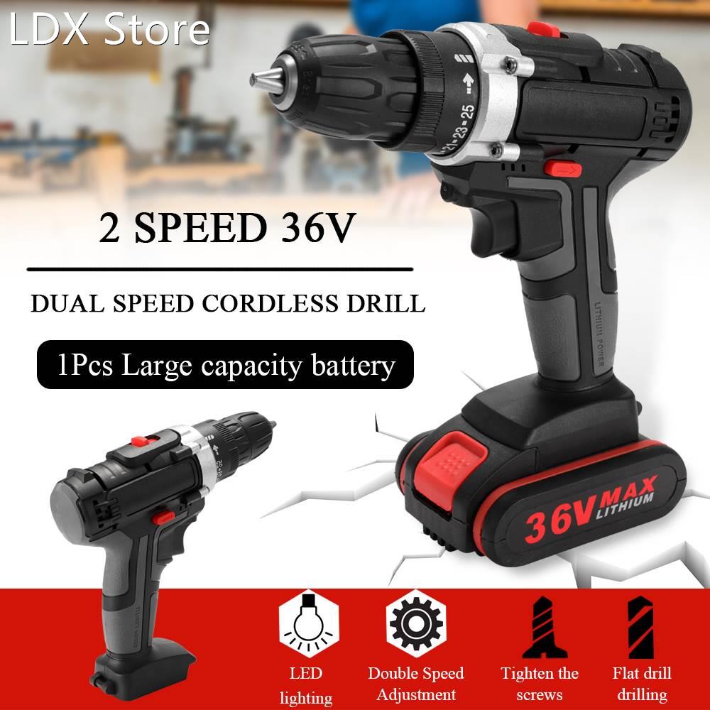 36V Multifunctional Electric Impact Cordless Drill High-powe