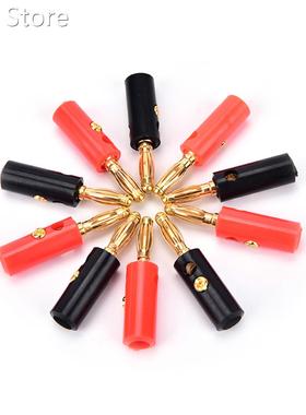 10pcs/lot Audio Speaker Screw Banana Gold Plate Plugs Connec