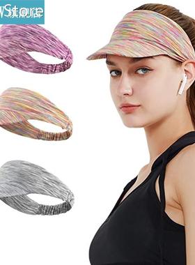 NEW Ice Silk Women Tie Dye Yoga Elastic Hat Portable Foldabl