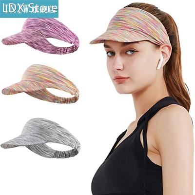 NEW Ice Silk Women Tie Dye Yoga Elastic Hat Portable Foldabl