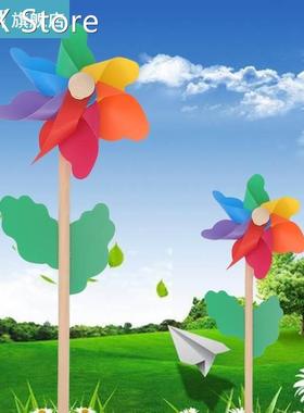 Wood Windmill Wind Spinner Pinwheels Home Garden Yard Decora