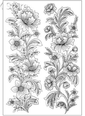 Bouquet / Flowers DIY Silicone Clear Stamp Cling Seal Scrapb