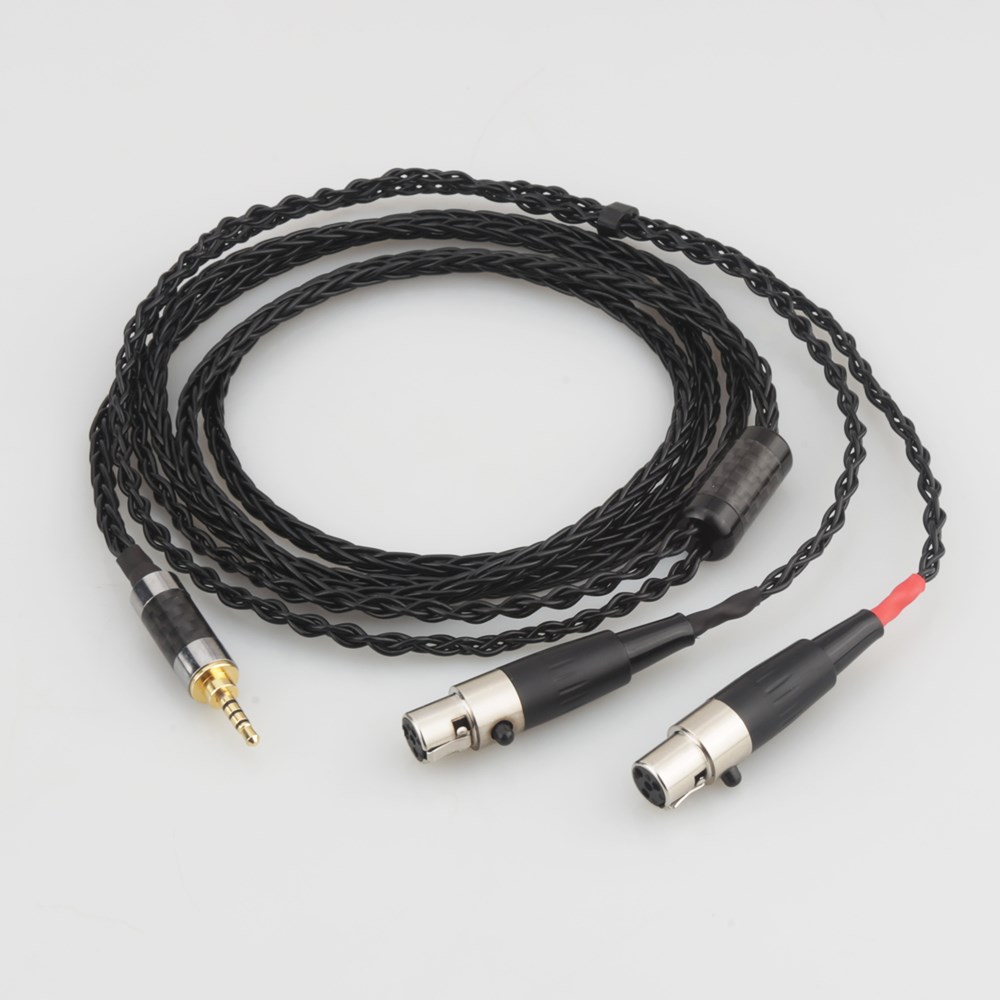 Black Silver Plated 2.5/3.5/4.4mm/XLR Balanced Earphone Hea