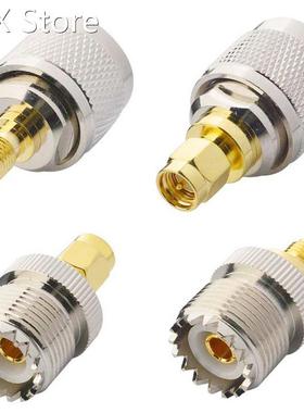 4 PCS / SET UHF SL16 PL259 SO239 to SMA Male Plug Female Jac