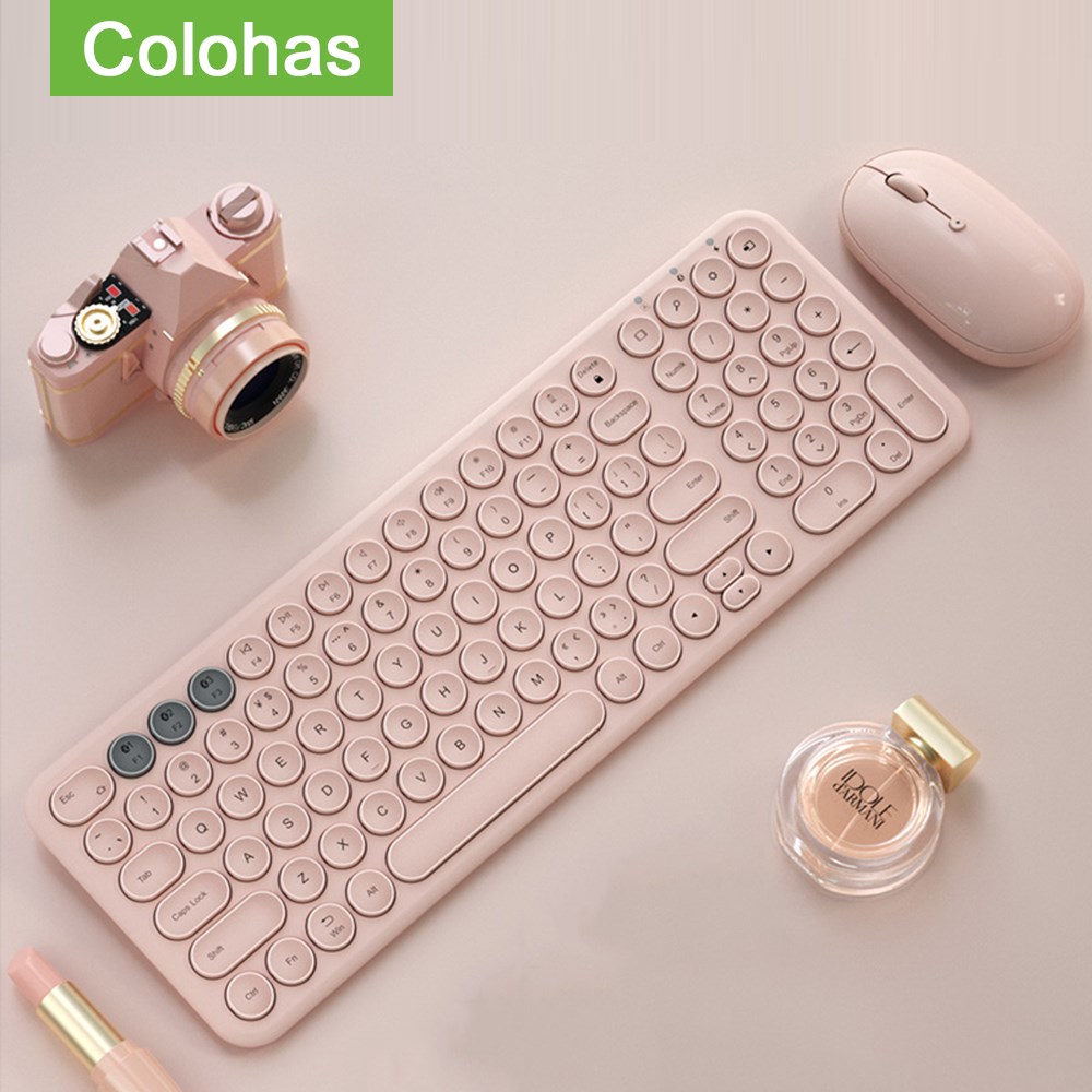 Bluetooth Silent Gaming Keyboard Mouse Set For PC Gamer Com