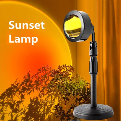 Colorful Sunset Projection Lamp USB Led Night Light Wall Lam