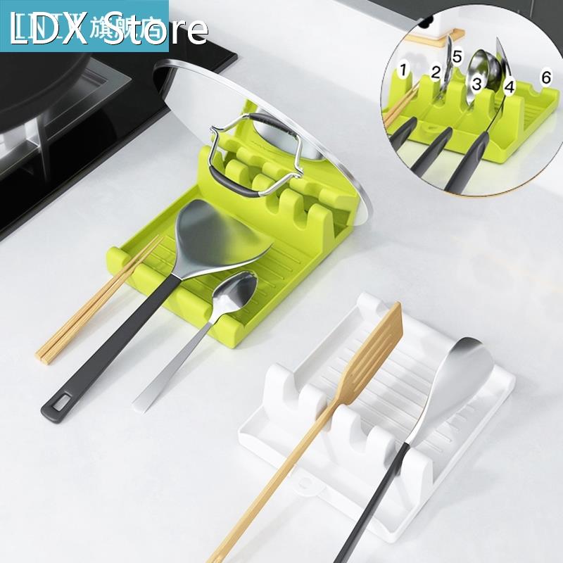 1PC Kitchen Spatula Rack Spoon Holders Fork Shelf Plastic Or
