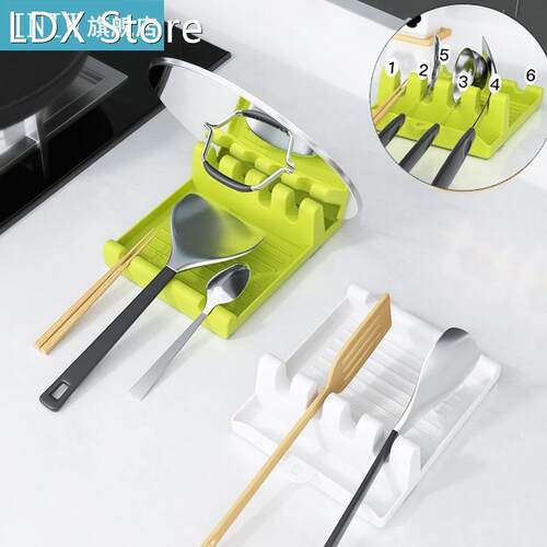 1PC Kitchen Spatula Rack Spoon Holders Fork Shelf Plastic Or