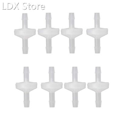 8 Pcs 1/4Inch Check Valve 6mm PVDF One Way Valve Inline Chec