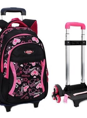 Kid's Travel Rolling luggage Bag School Trolley Backpack gi